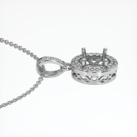10K White Gold Antique Style Pendant Setting Image