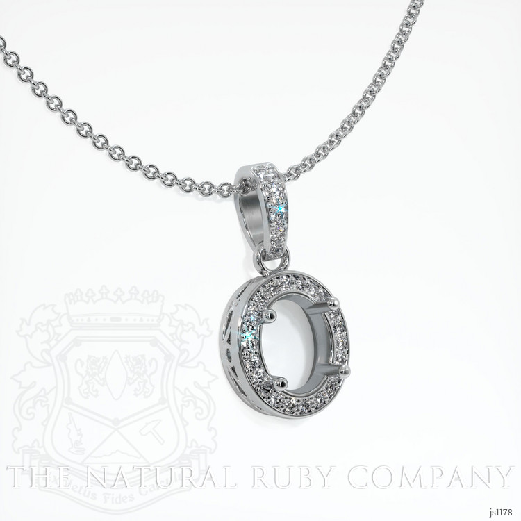 14K White Gold Antique Style Pendant Setting