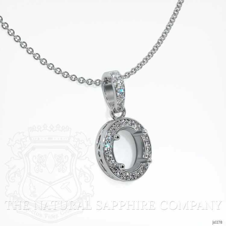 14K White Gold Antique Style Pendant Setting