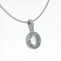 18K White Gold Antique Style Pendant Setting Image