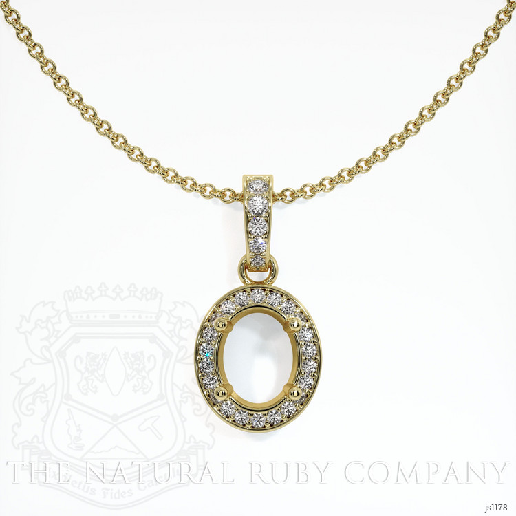 14K Yellow Gold Antique Style Pendant Setting