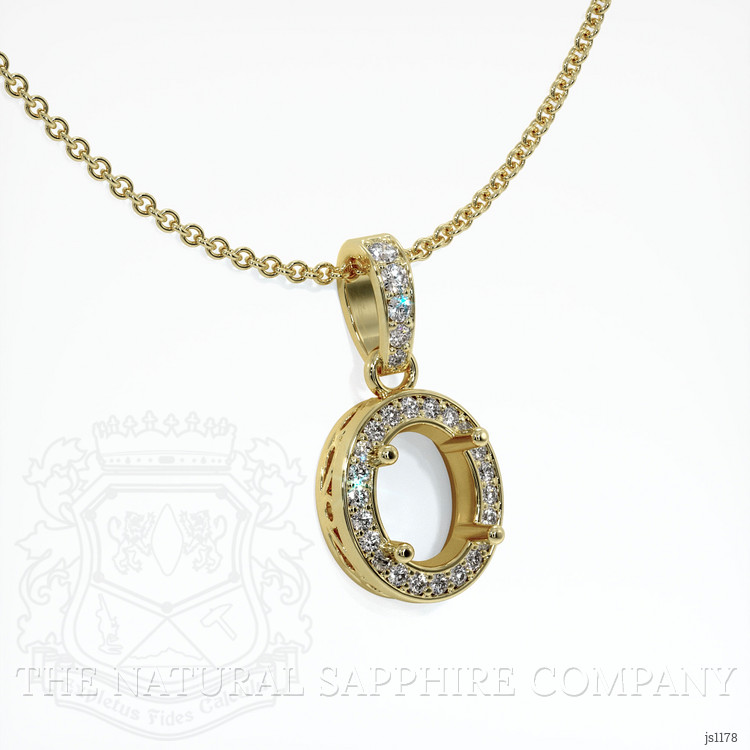 14K Yellow Gold Antique Style Pendant Setting