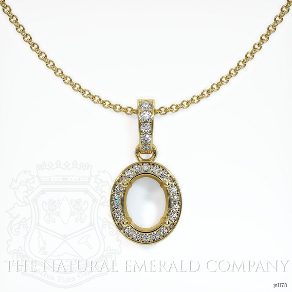  Emerald Pendant 1.65 Ct. 18K Yellow Gold