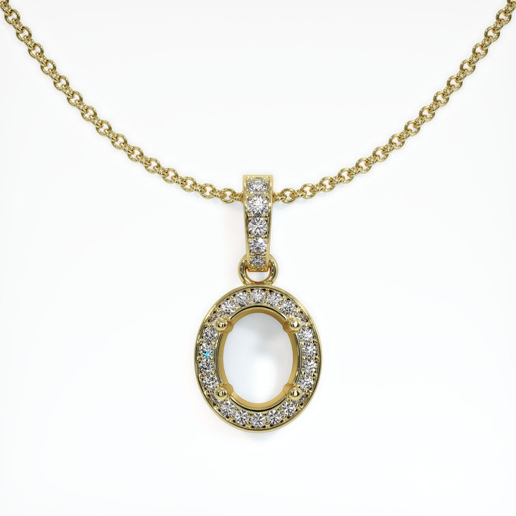18K Yellow Gold Antique Style Pendant Setting