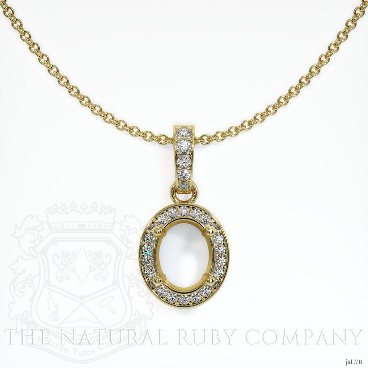18K Yellow Gold Antique Style Pendant Setting