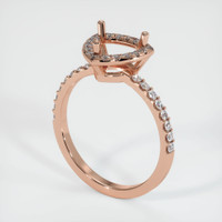 14K Rose Gold Pave Ring Setting Video