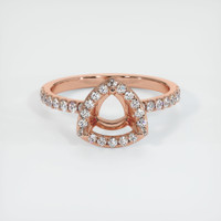 14K Rose Gold Pave Ring Setting Image