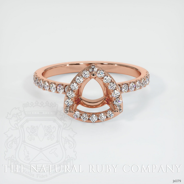 14K Rose Gold Pave Ring Setting