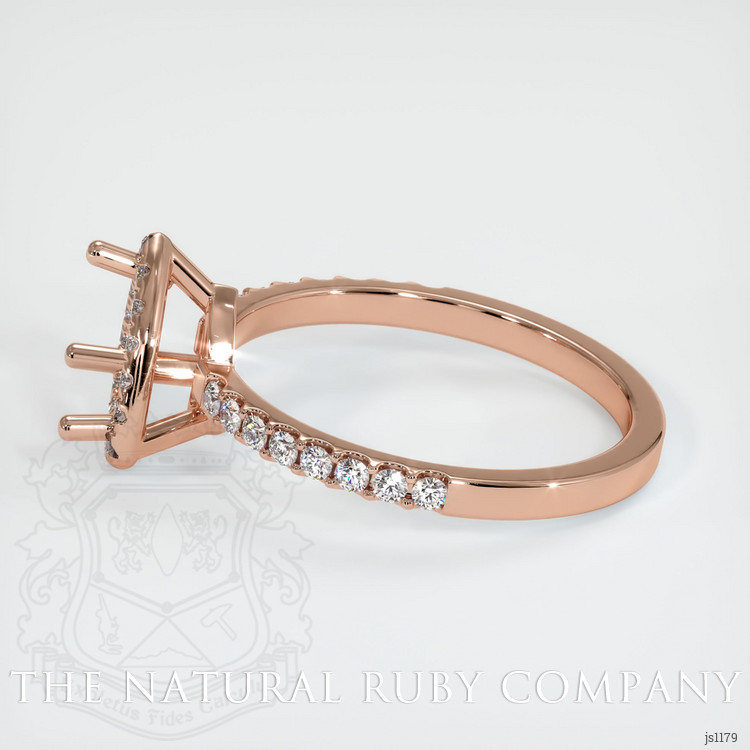 14K Rose Gold Pave Ring Setting