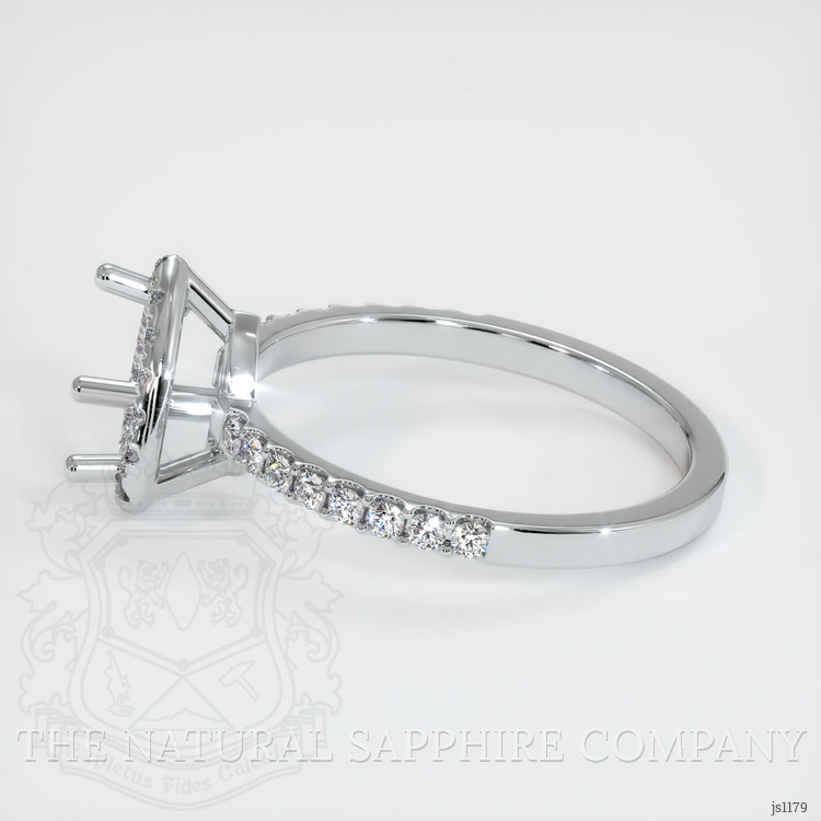 10K White Gold Pave Ring Setting