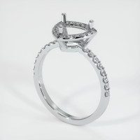14K White Gold Pave Ring Setting Video