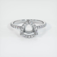 14K White Gold Pave Ring Setting Image