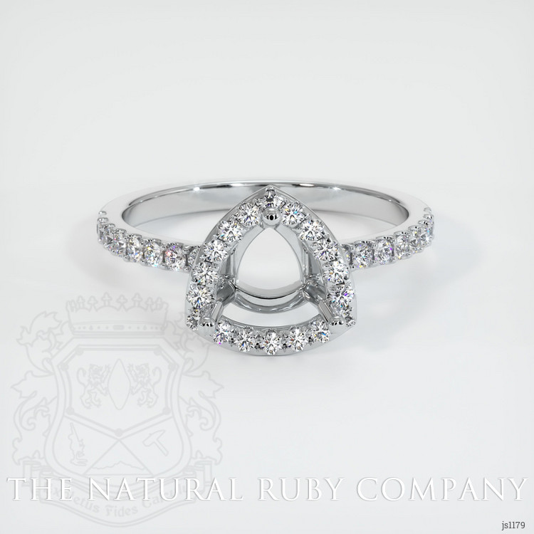 14K White Gold Pave Ring Setting