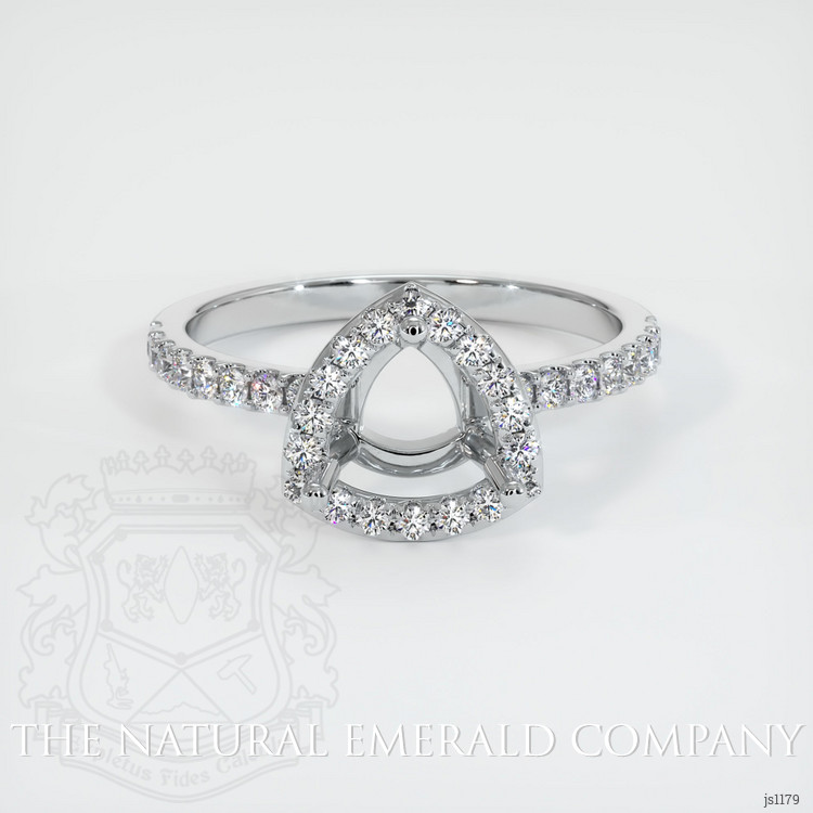18K White Gold Pave Ring Setting