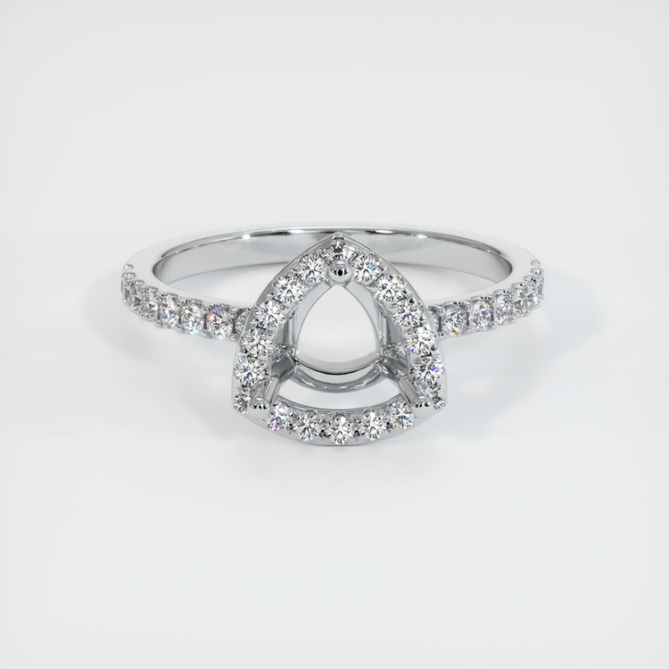 18K White Gold Pave Ring Setting