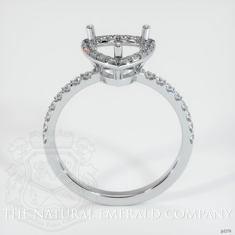 18K White Gold Pave Ring Setting