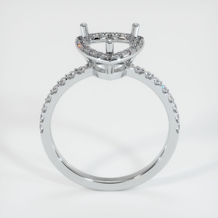 18K White Gold Pave Ring Setting