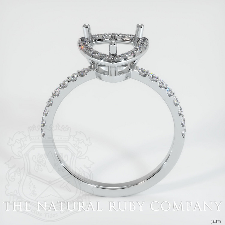 18K White Gold Pave Ring Setting