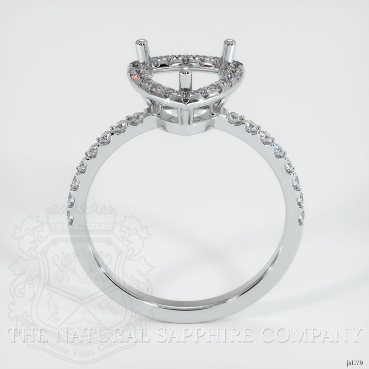 18K White Gold Pave Ring Setting