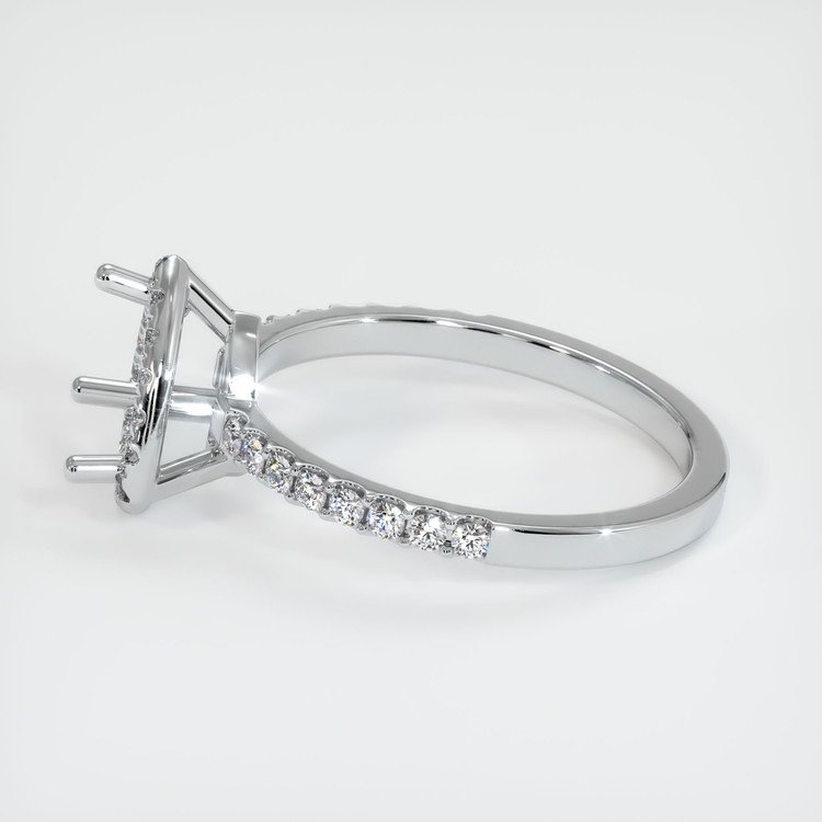 18K White Gold Pave Ring Setting