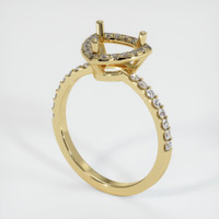 14K Yellow Gold Pave Ring Setting Video