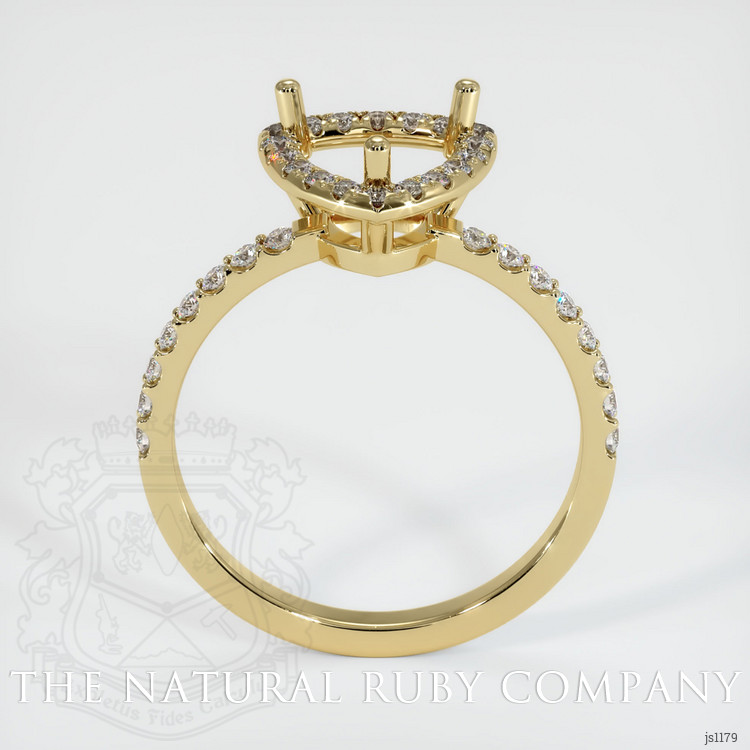 14K Yellow Gold Pave Ring Setting