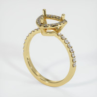Pave Emerald Ring 2.32 Ct., 18K Yellow Gold Combination Setting
