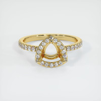 18K Yellow Gold Pave Ring Setting Image