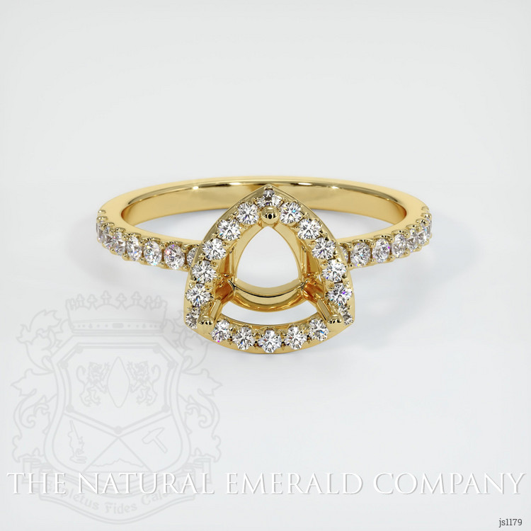 18K Yellow Gold Pave Ring Setting