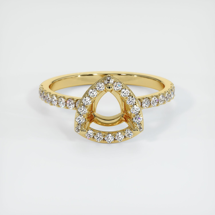 18K Yellow Gold Pave Ring Setting
