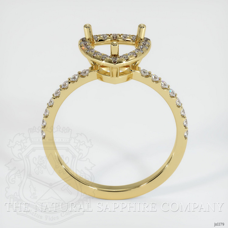 18K Yellow Gold Pave Ring Setting