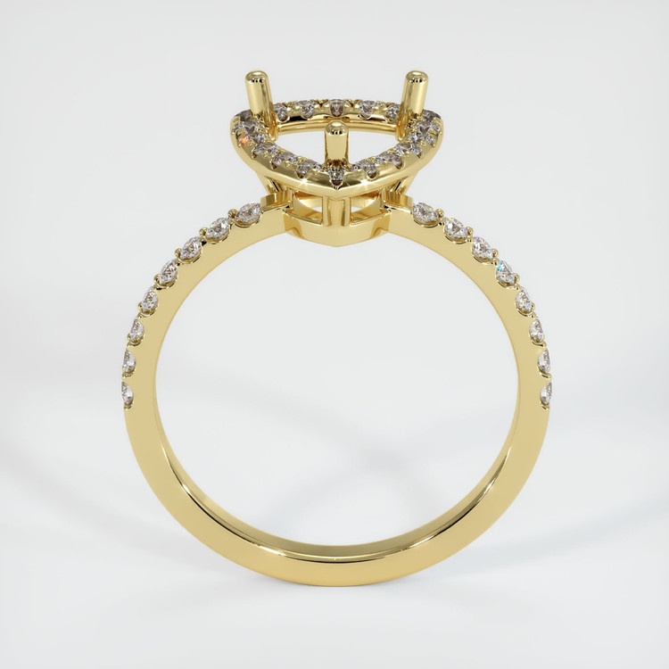 18K Yellow Gold Pave Ring Setting