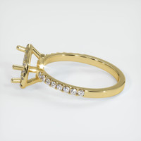 18K Yellow Gold Pave Ring Setting Image