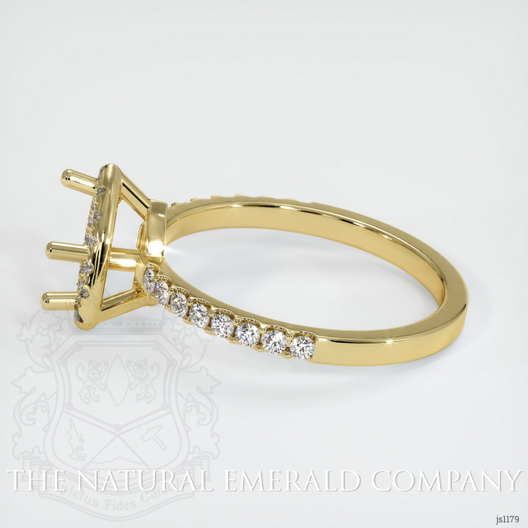 18K Yellow Gold Pave Ring Setting