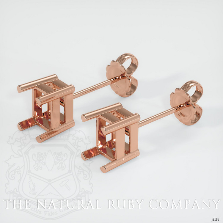 14K Rose Gold Studs Earring Setting