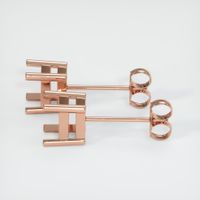 14K Rose Gold Studs Earring Setting Image
