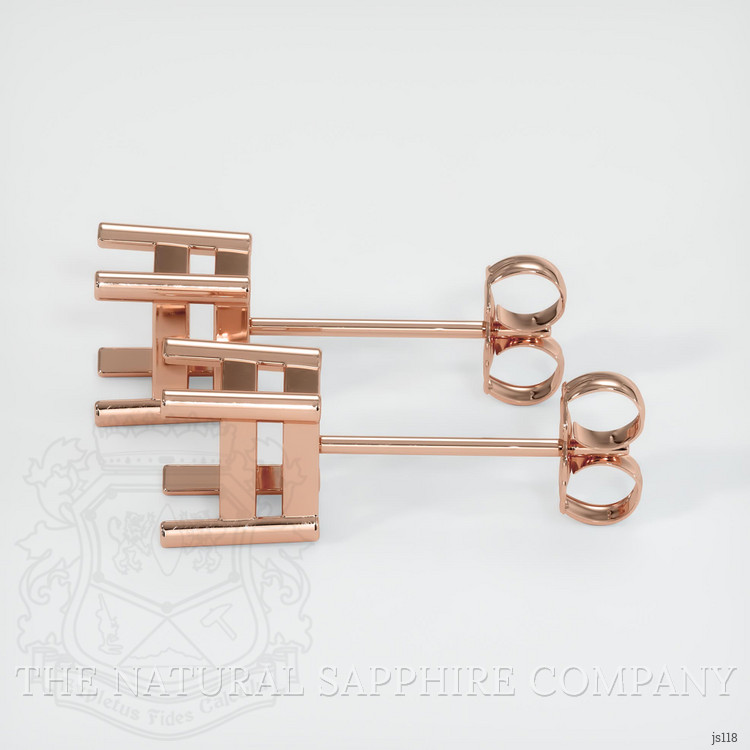 14K Rose Gold Studs Earring Setting