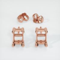 14K Rose Gold Studs Earring Setting Image