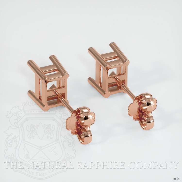 14K Rose Gold Studs Earring Setting