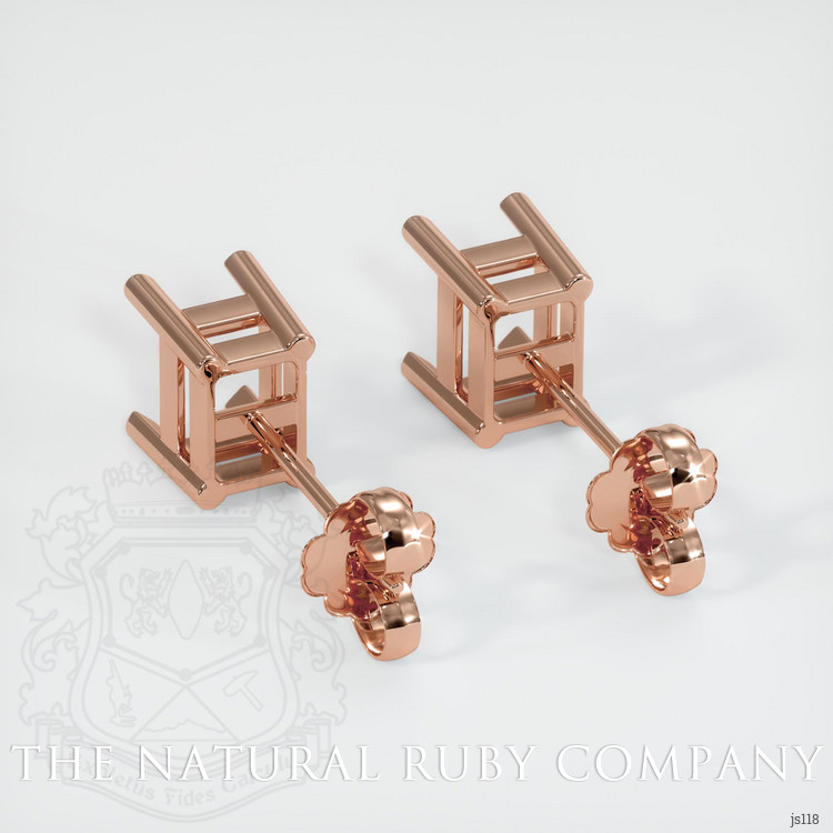 14K Rose Gold Studs Earring Setting