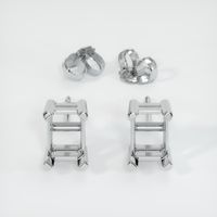 14K White Gold Studs Earring Setting Image