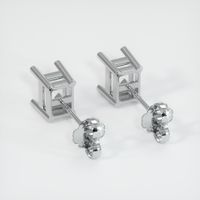 14K White Gold Studs Earring Setting Image