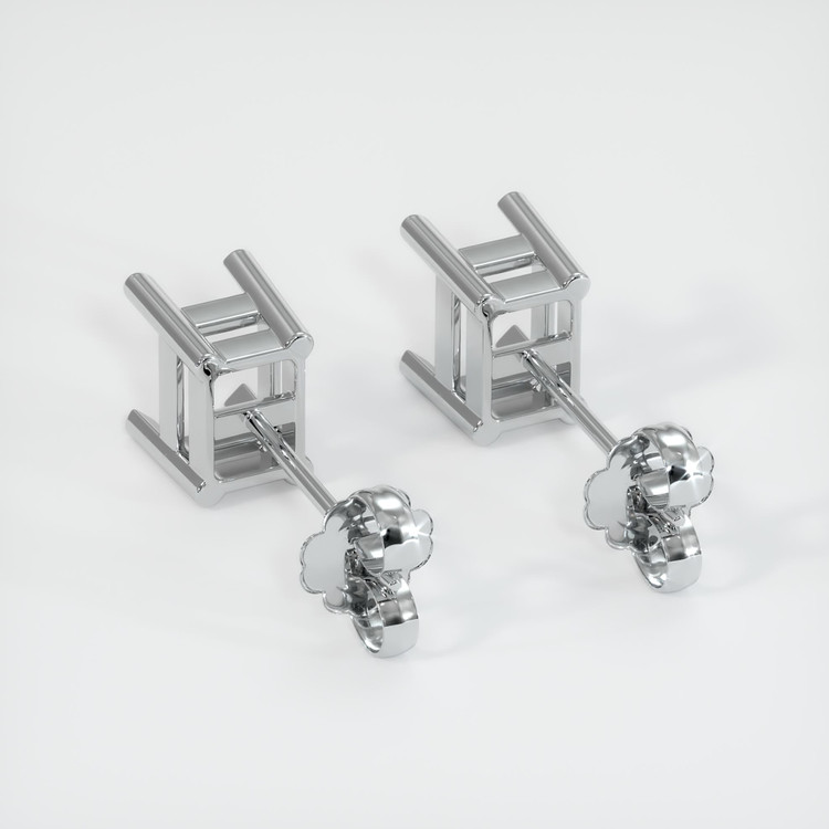 14K White Gold Studs Earring Setting