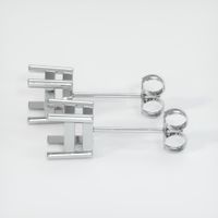 18K White Gold Studs Earring Setting Image