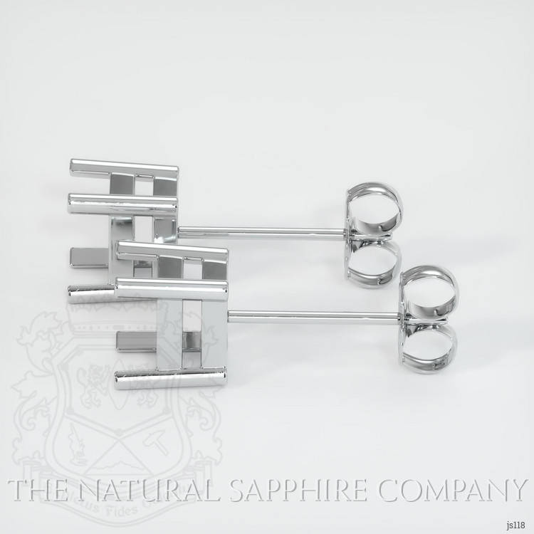 18K White Gold Studs Earring Setting