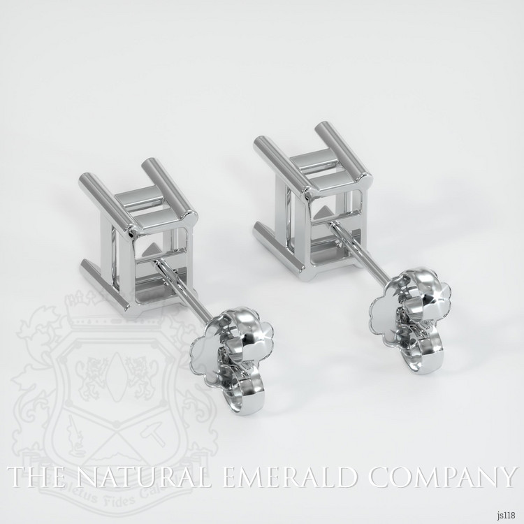 18K White Gold Studs Earring Setting