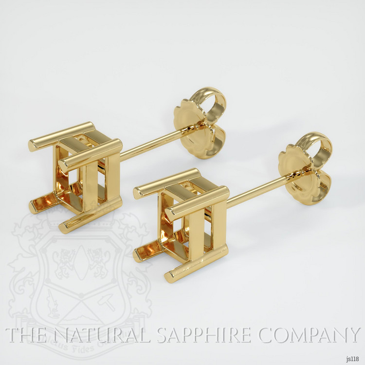 14K Yellow Gold Studs Earring Setting