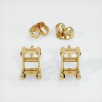 14K Yellow Gold Studs Earring Setting Image