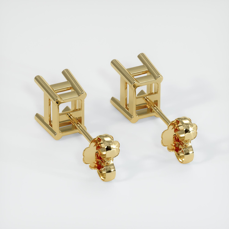 14K Yellow Gold Studs Earring Setting