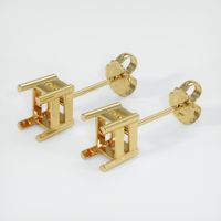18K Yellow Gold Studs Earring Setting Video